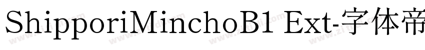 ShipporiMinchoB1 Ext字体转换